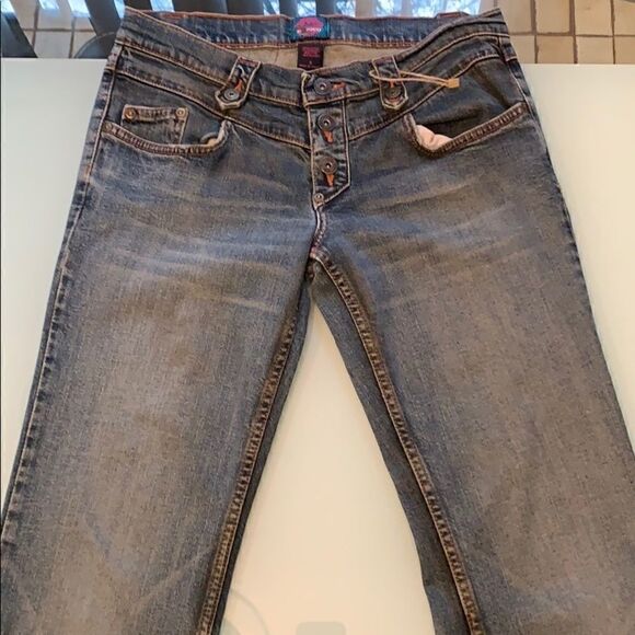 Fiorucci jeans 9 blue distressed bottom fly - Picture 7 of 14